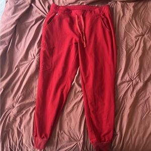 Figs Winning Red Zamora Jogger Pants